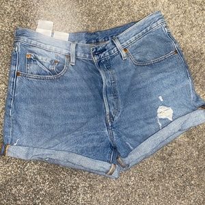 Levis 501 Denim cuff shorts